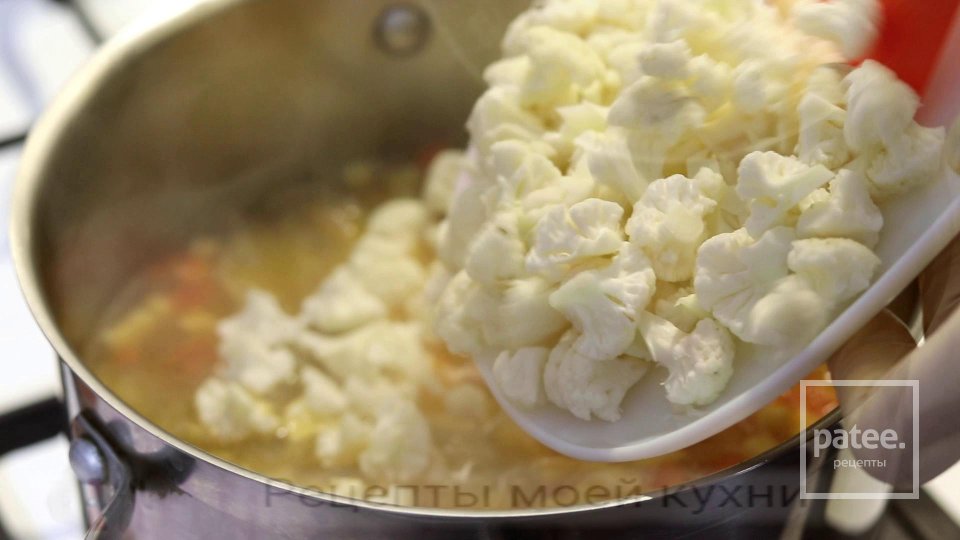 Перловый суп с цветной капустой - Шаг 7