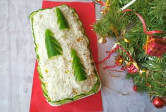 Праздничный салат с курицей "Елочки в снегу" на Новый год 2021!