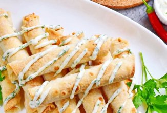 Best Buffalo Chicken Taquitos