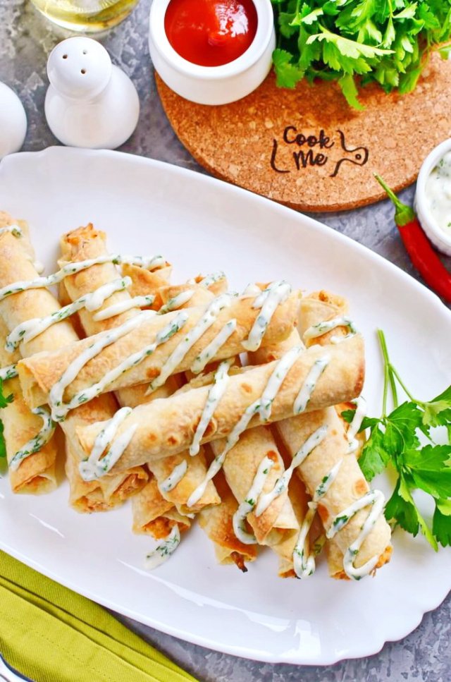 Best Buffalo Chicken Taquitos