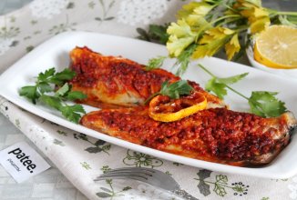 Филе скумбрии в духовке с паприкой и зерновой горчицей