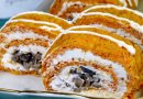 Морковный рулет с грибной начинкой