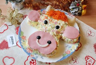 Салат "Оливье" к году Быка