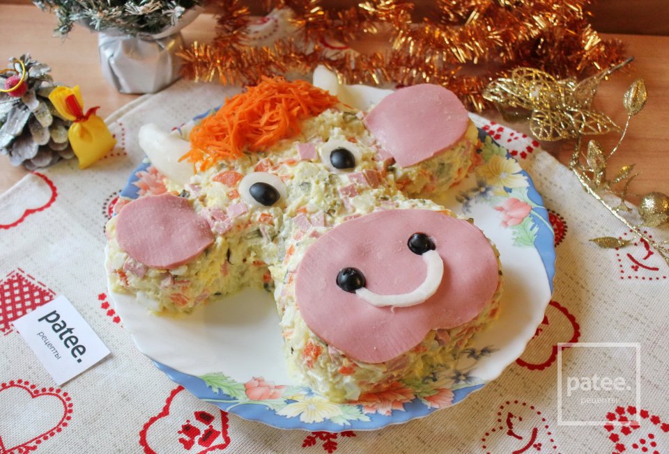 Салат "Оливье" к году Быка - Шаг 11