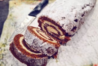 Пряный рулет со сливочным кремом