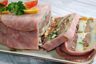 Рулет из куриной печени и картофеля