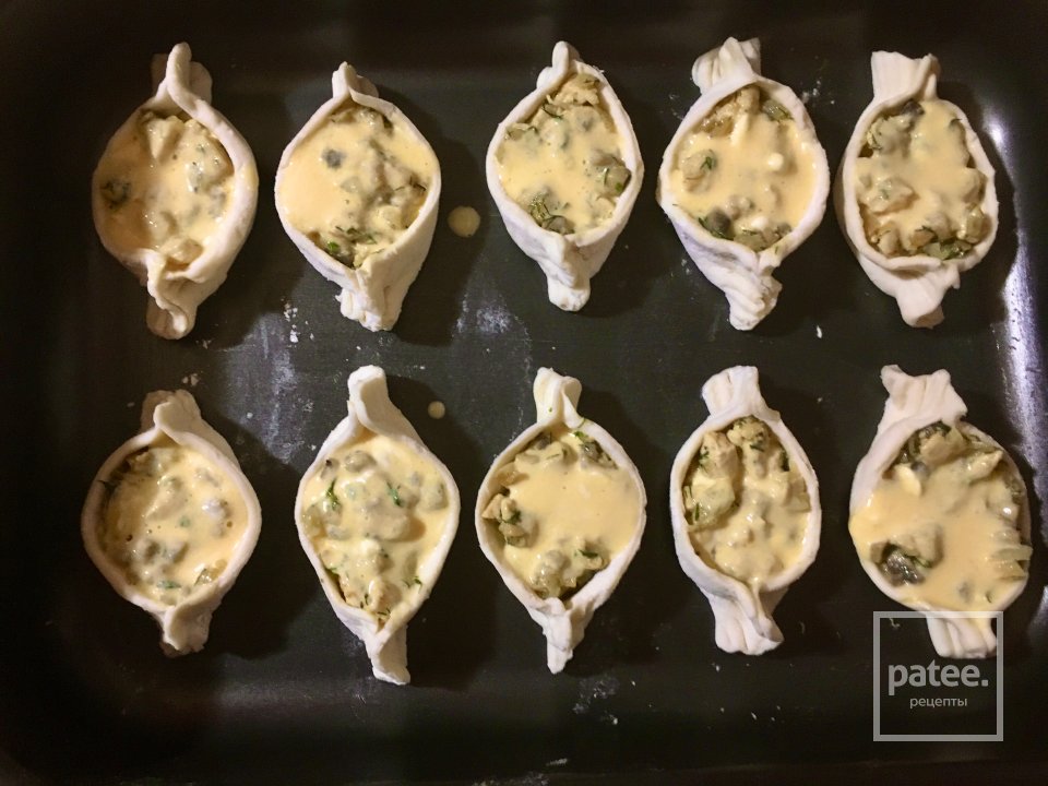 Лодочки из слоёного теста. - Шаг 8