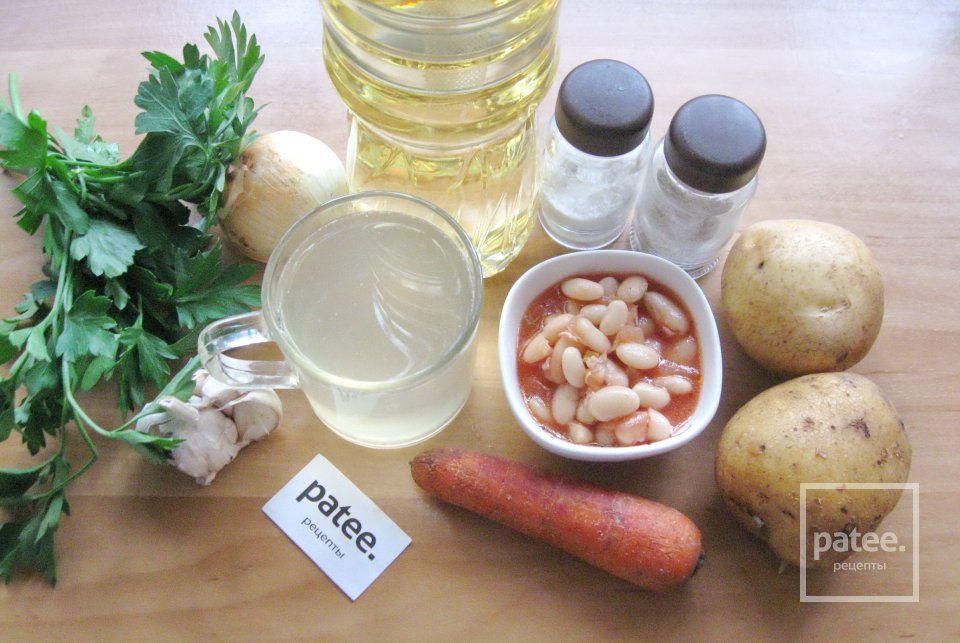 Томатный суп с фасолью - Шаг 1