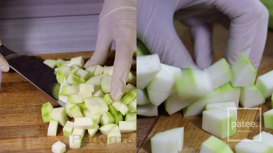 Сырный паштет из цукини с миндалем в тарталетках - Шаг 2