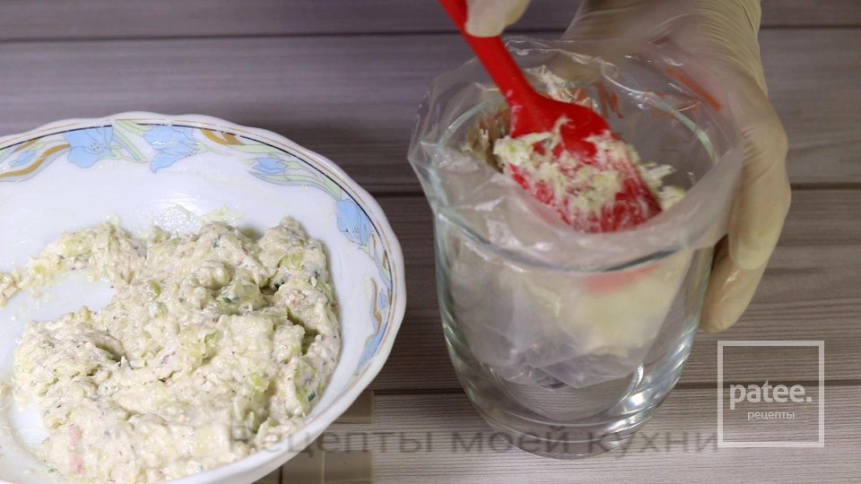 Сырный паштет из цукини с миндалем в тарталетках - Шаг 8