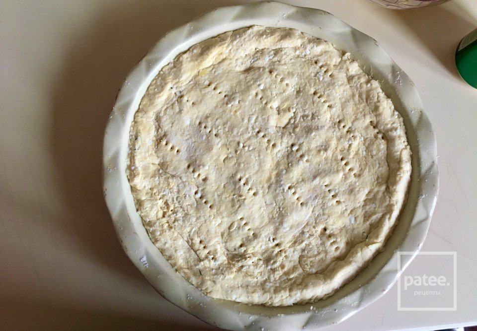 Пирог с капустой и тестом из творога. - Шаг 5