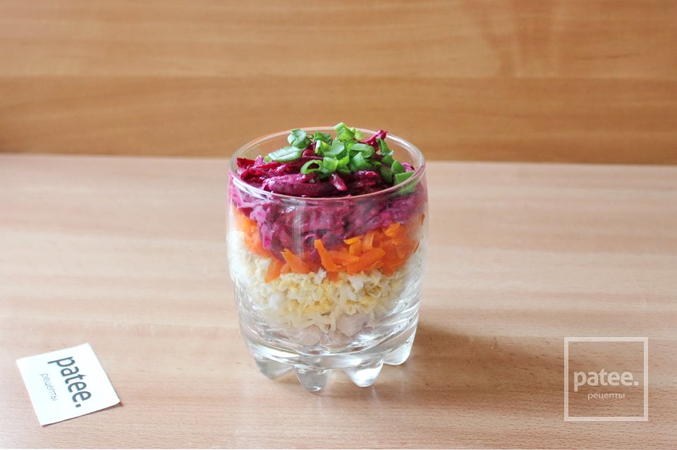 Салат "Адмирал" со свининой и свеклой - Шаг 8