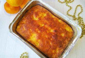 Легкий творожный кекс (запеканка) с мандаринами (без муки)!