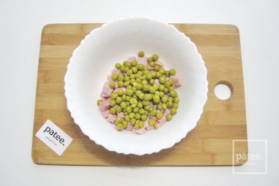 Салат с ветчиной и свежими огурцами - Шаг 3