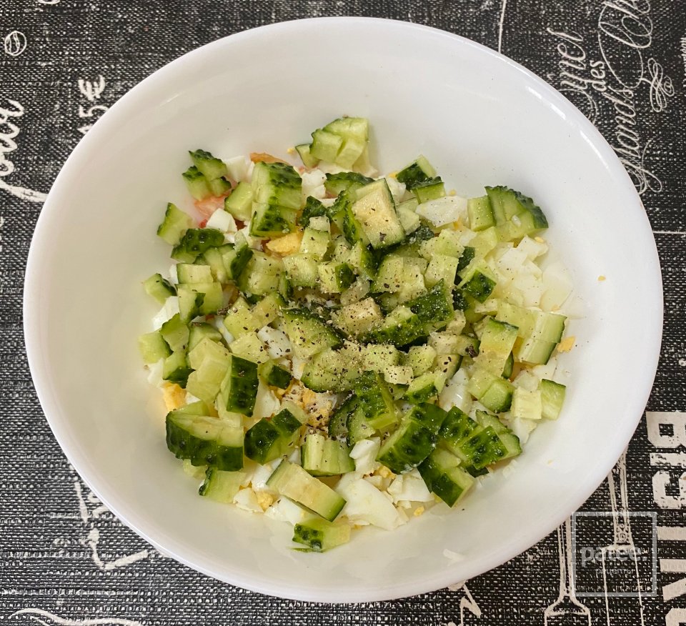 Новогодний креветочный салат - Шаг 8