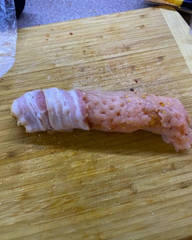 Куриные сырные рулеты в беконе! - Шаг 5