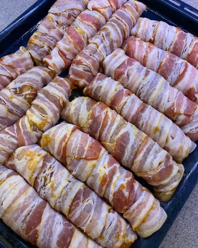 Куриные сырные рулеты в беконе! - Шаг 7