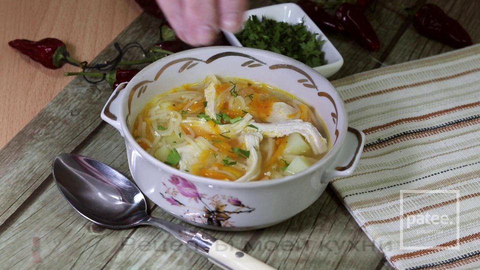 Куриный суп с вермишелью и овощами - Шаг 7