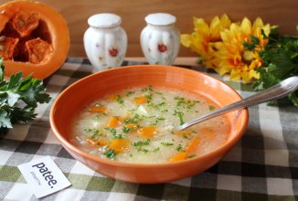 Суп с тыквой и овсяными хлопьями