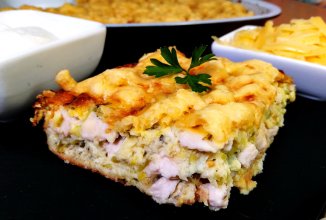 Запеканка из кабачков и куриной грудки