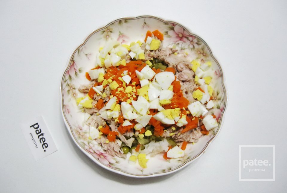 Салат с отварной курицей и рисом - Шаг 7