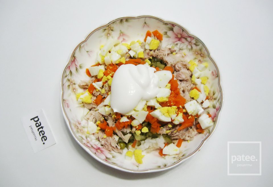 Салат с отварной курицей и рисом - Шаг 8