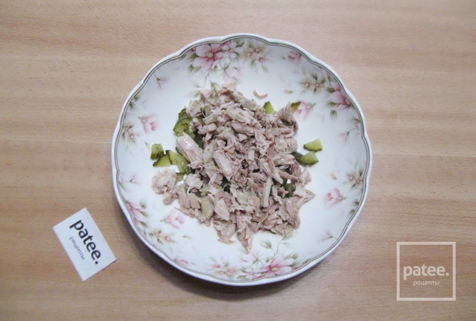 Салат с курицей и квашеной капустой - Шаг 3