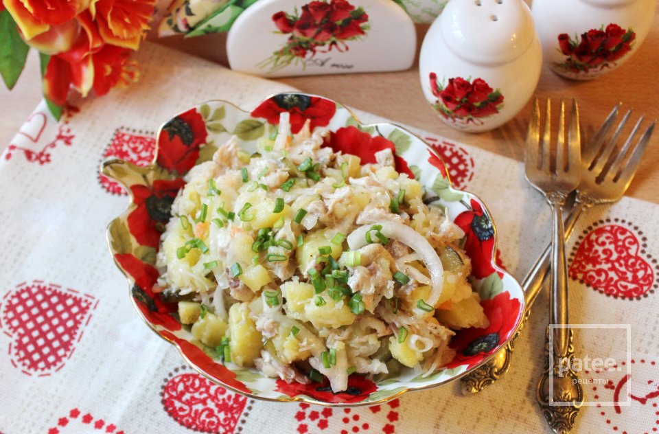 Салат с курицей и квашеной капустой - Шаг 11