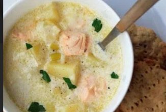 Суп сливочный с форелью