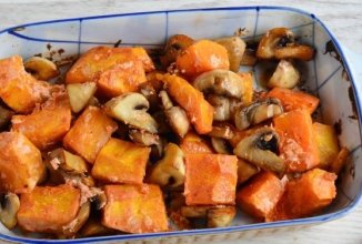 Тыква с грибами.