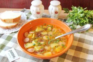 Суп из красной и белой фасоли