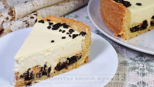 Творожный пирог - чизкейк с черносливом
