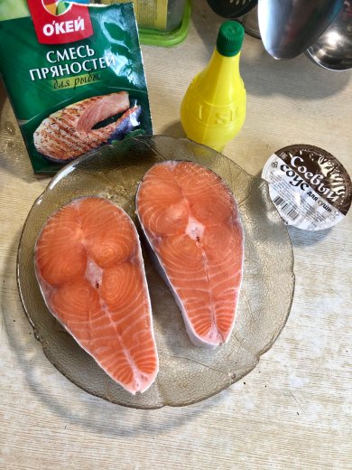 Нежный лосось в соевом соусе, - Шаг 1