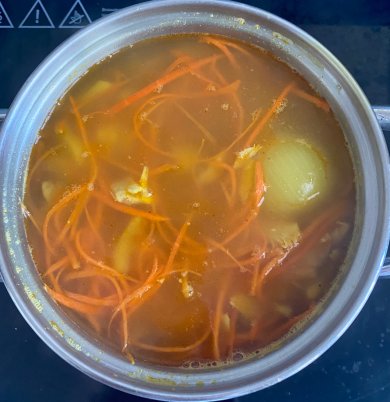 Куриный суп-лапша с зелёным горошком - Шаг 5