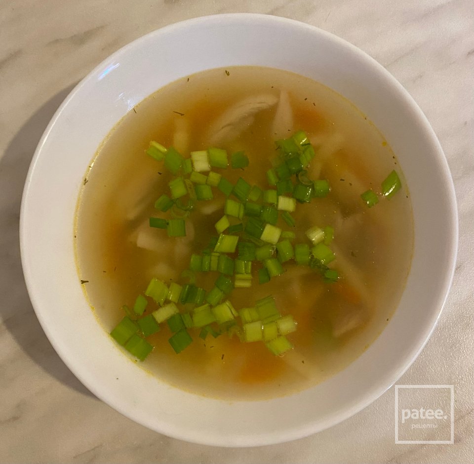 Куриный суп-лапша с зелёным горошком - Шаг 9