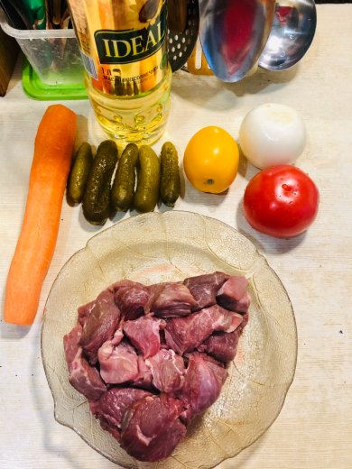 Азу из говядины - Шаг 1