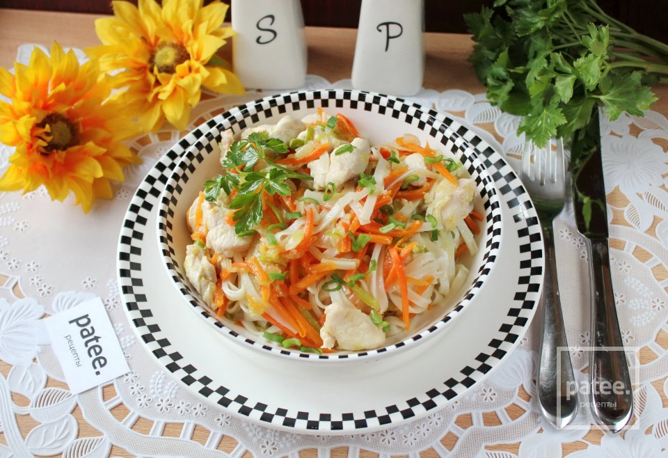 Куриное филе с овощами и лапшой удон - Шаг 10