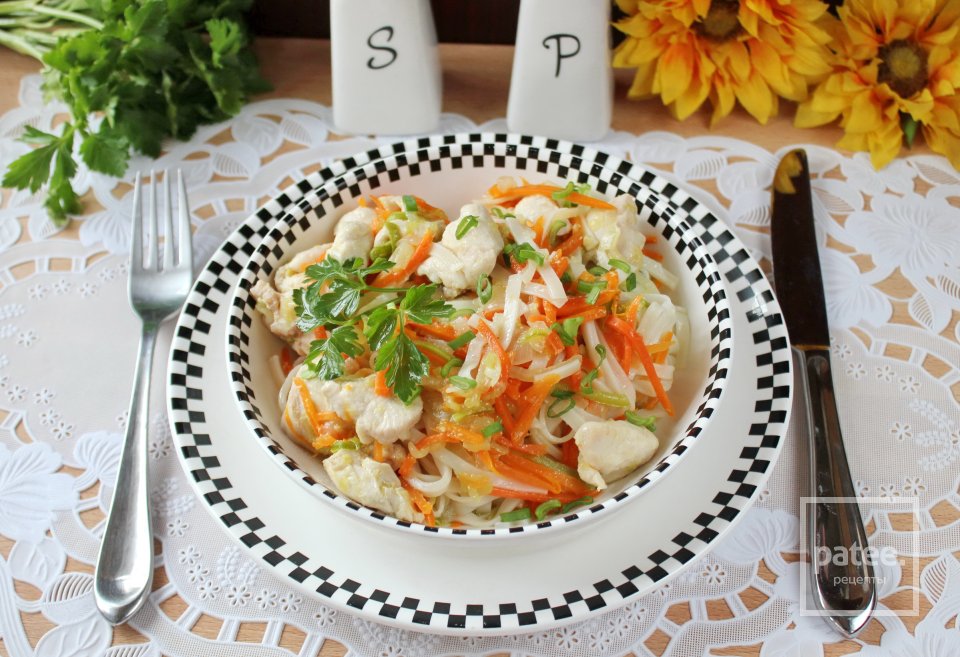 Куриное филе с овощами и лапшой удон - Шаг 11