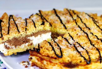 Шоколадный пирог с творогом