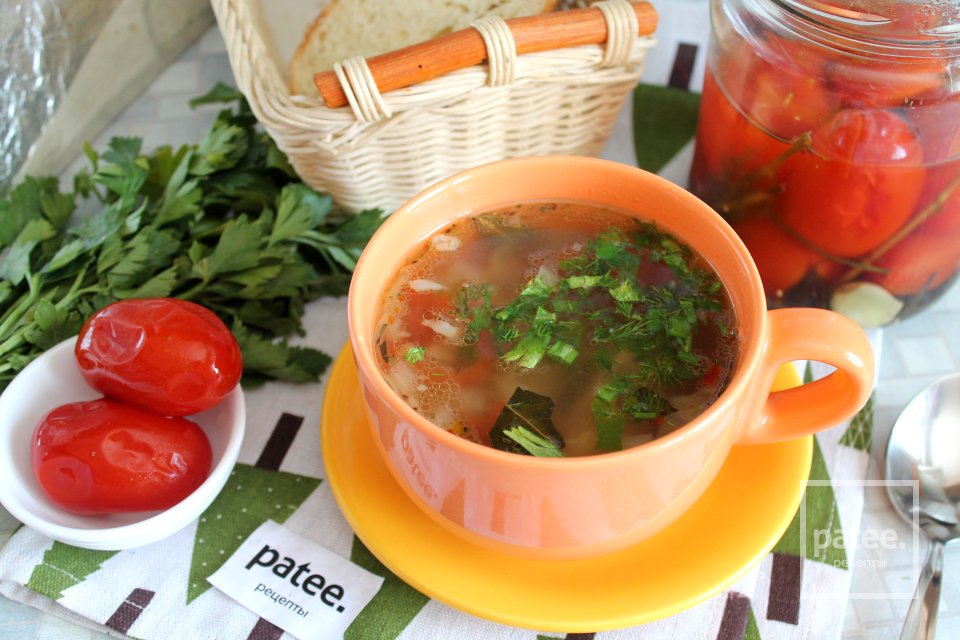 Щи с бараниной и маринованными помидорами - Шаг 12