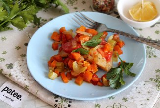 Рыба под овощным маринадом в духовке