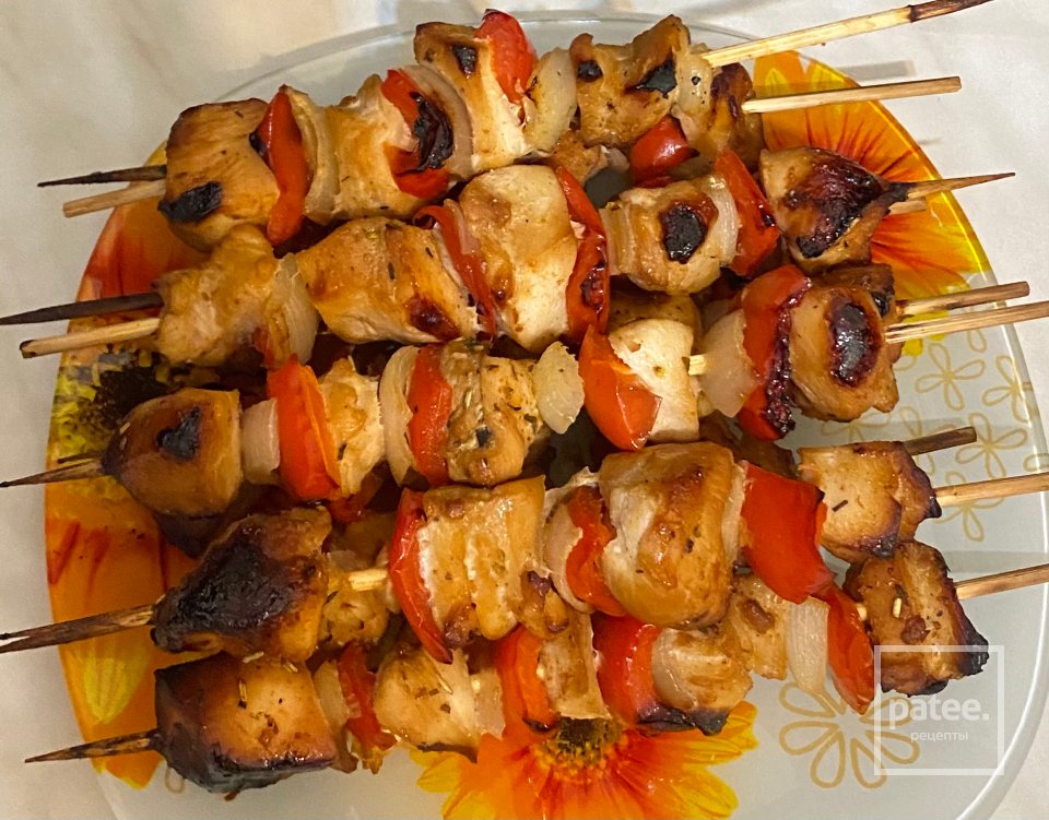 Куриные шашлычки с овощами в духовке - Шаг 5