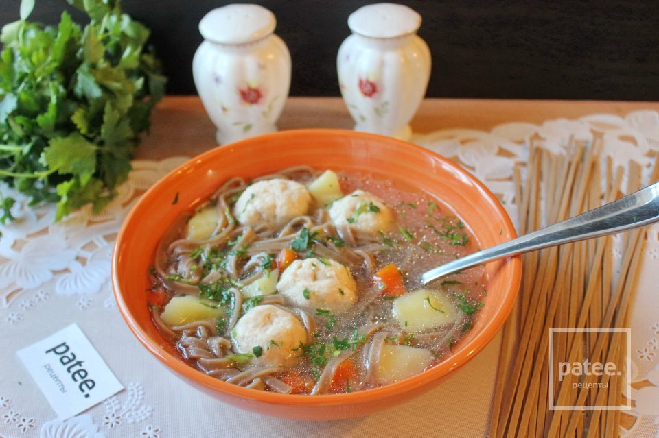 Суп с фрикадельками и гречневой лапшой - Шаг 11