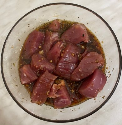 Шашлычки из свинины с молодым картофелем в цитрусовом маринаде в духовке - Шаг 3