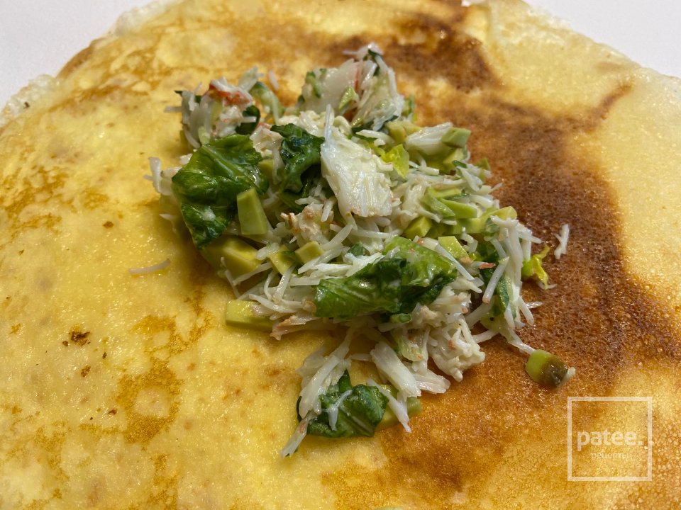 Блины с крабами - Шаг 9