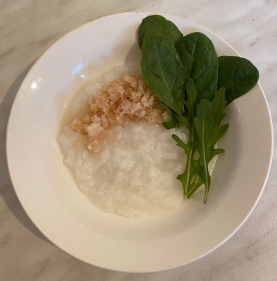 Ризотто с мясом крыля и шпинатом с рукколой - Шаг 1