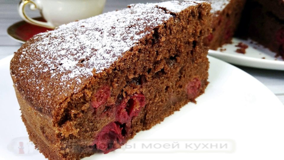 Шоколадный пирог с вишней - Шаг 15