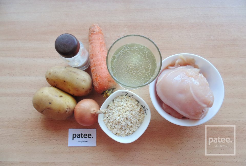 Овсяный суп с куриным филе - Шаг 1