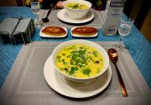 Сливочный суп с Горошком и грибами Шиитаке