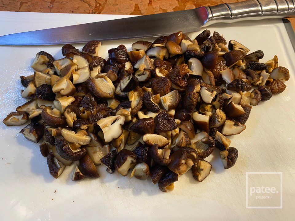 Сливочный суп с Горошком и грибами Шиитаке - Шаг 3